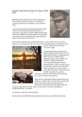 A preview of a PDF biography for Baxter, Robert George Leslie